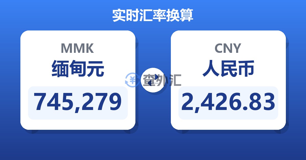 745,279缅甸元兑人民币