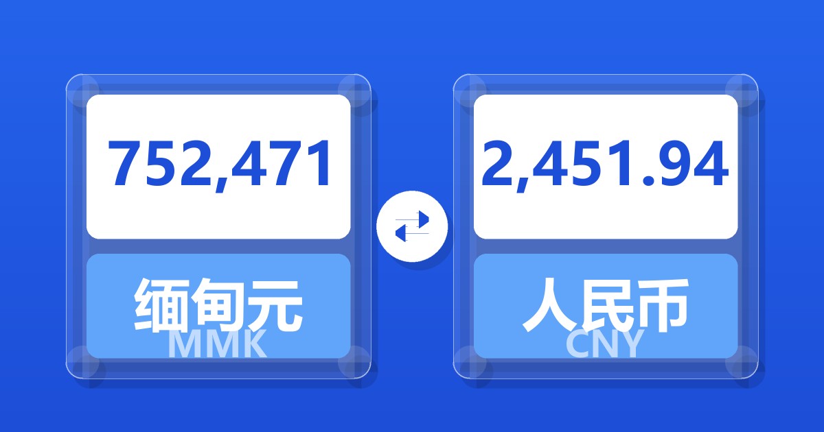752,471缅甸元兑人民币