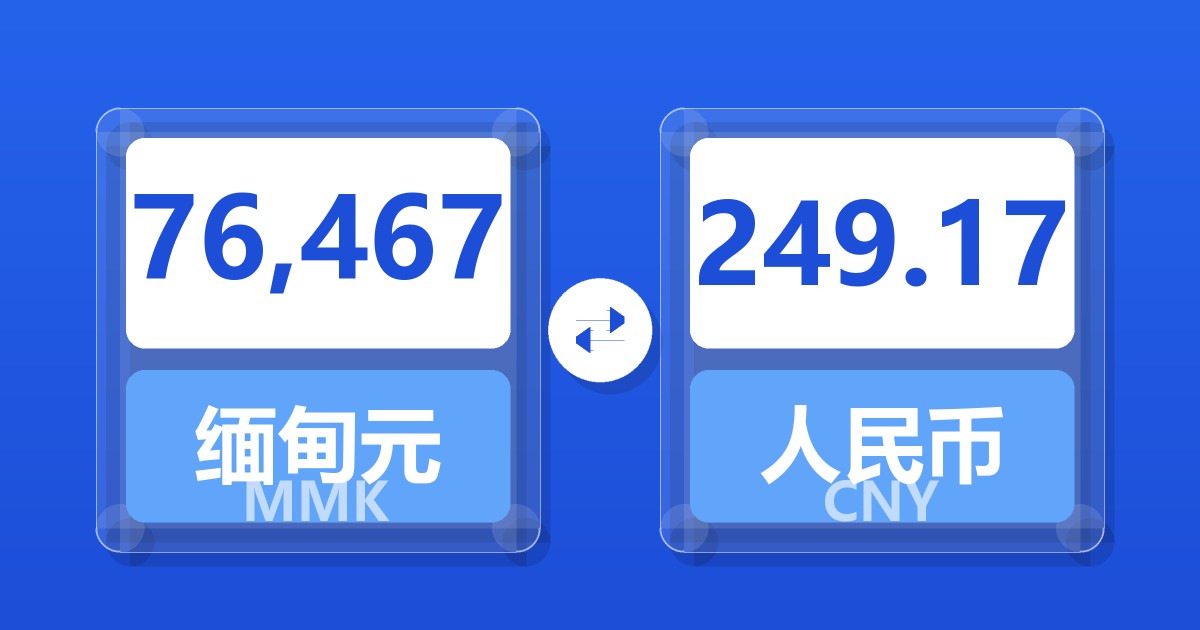 76,467缅甸元兑人民币