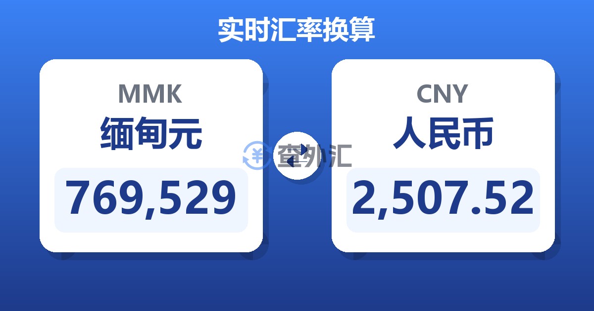 769,529缅甸元兑人民币