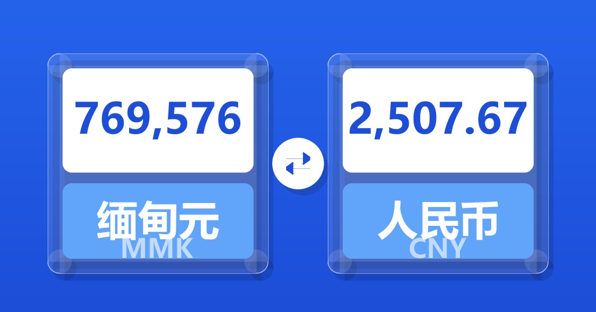 769,576缅甸元兑人民币