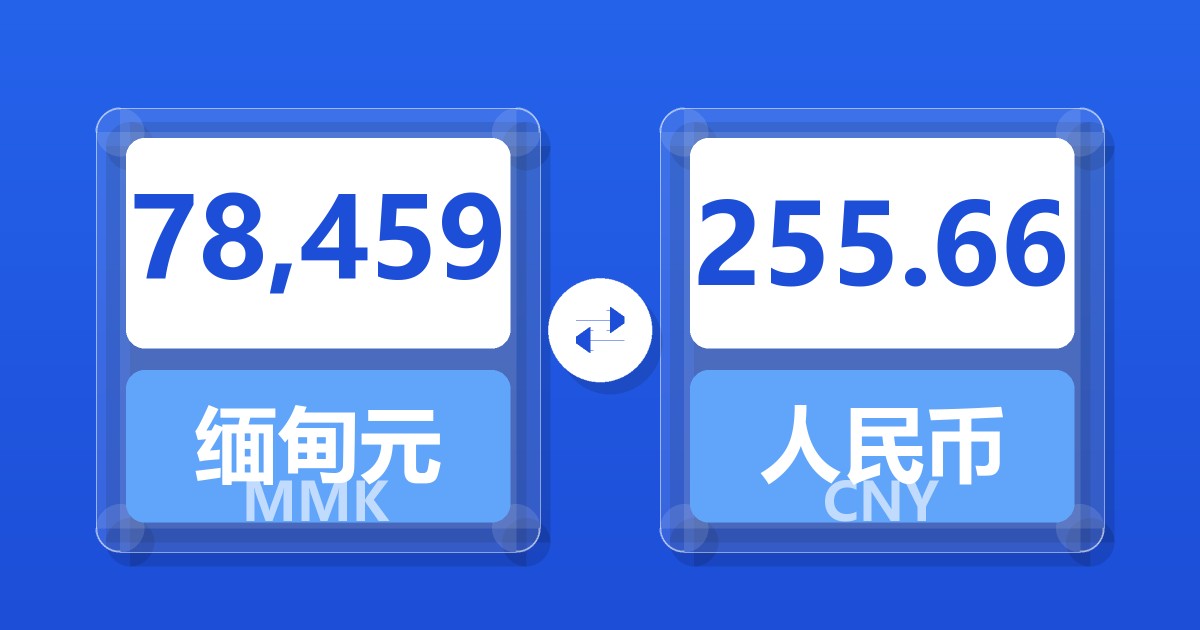 78,459缅甸元兑人民币