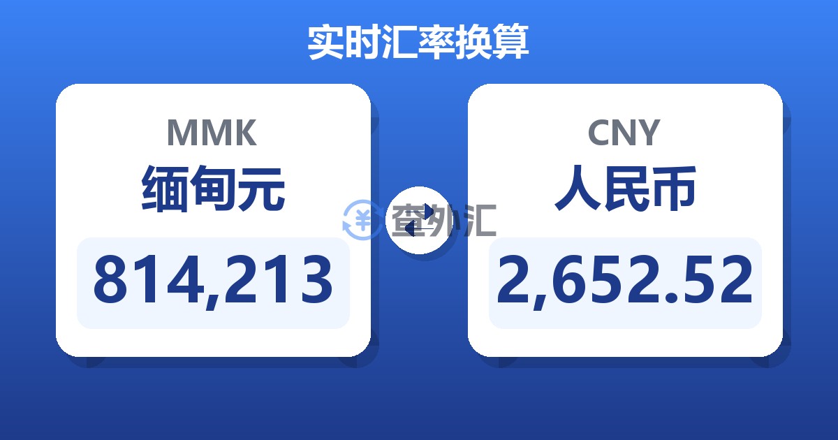 814,213缅甸元兑人民币