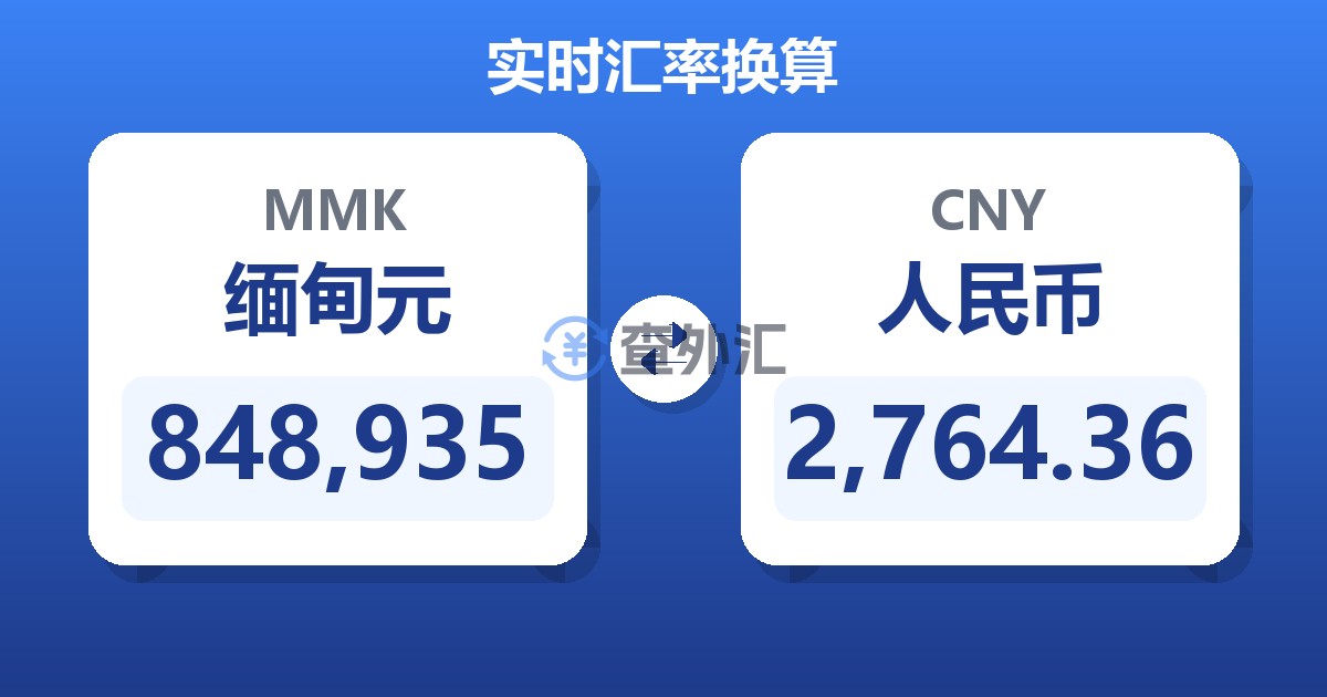 848,935缅甸元兑人民币