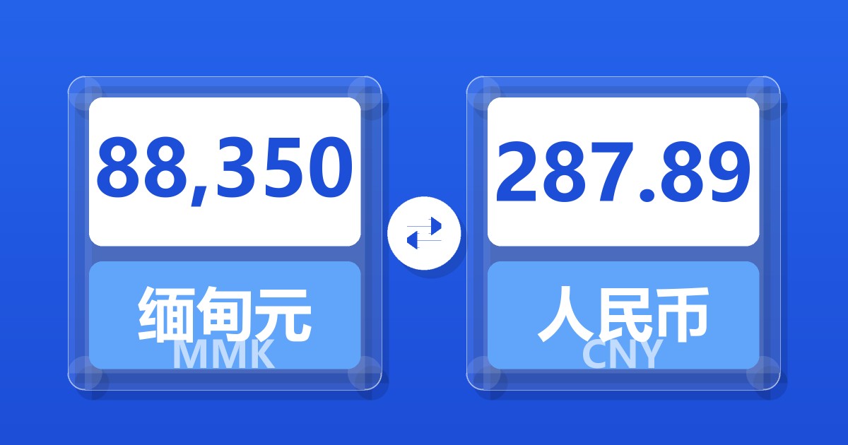 88,350缅甸元兑人民币
