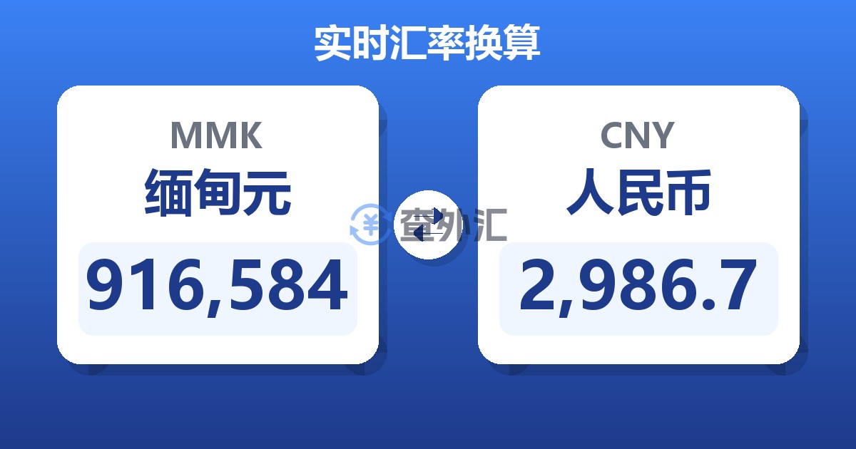 916,584缅甸元兑人民币