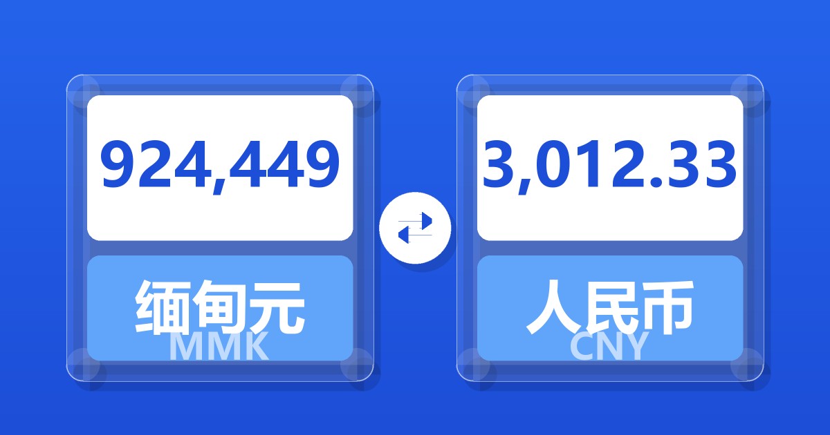 924,449缅甸元兑人民币