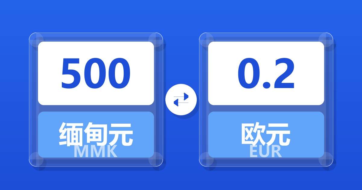 500缅甸元兑欧元