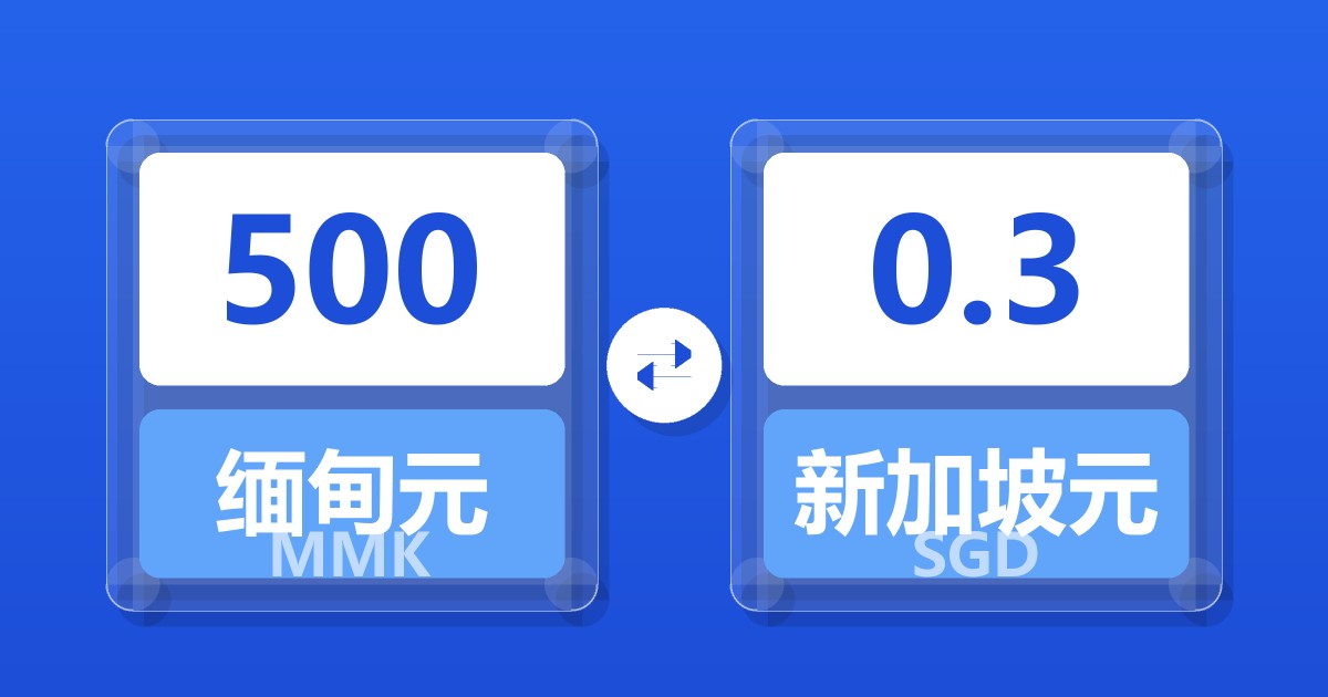 500缅甸元兑新加坡元
