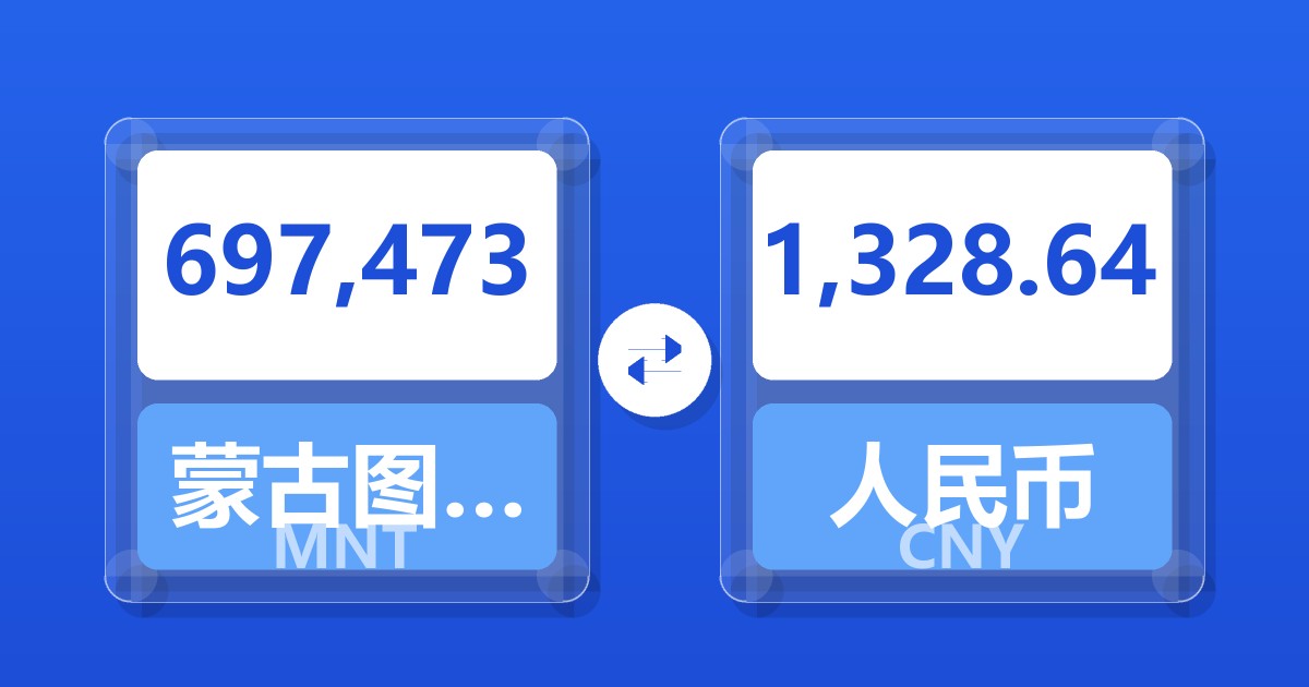 697,473蒙古图格里克兑人民币