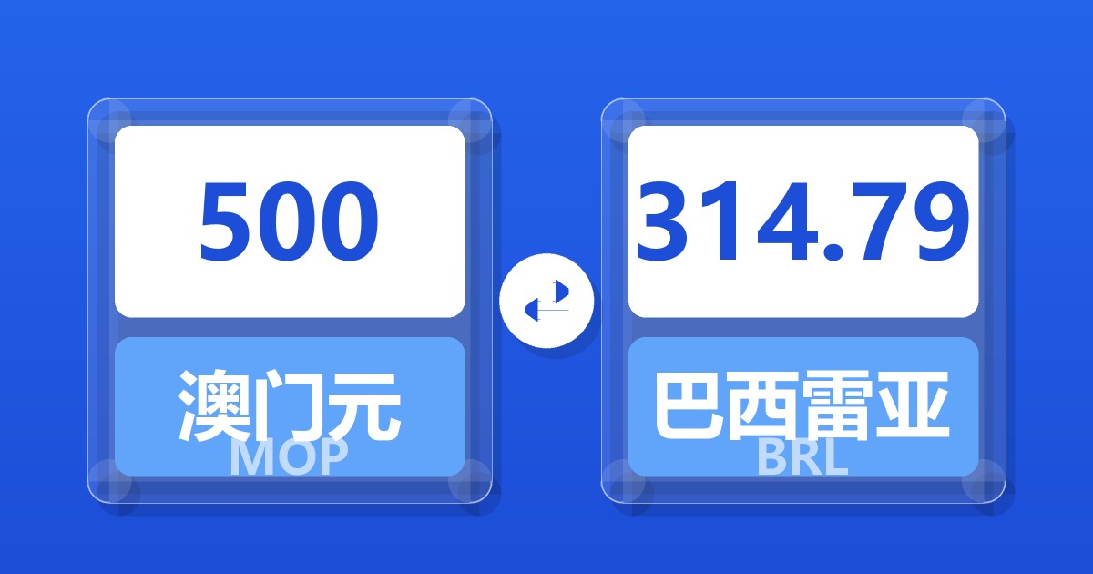 500澳门元兑巴西雷亚尔