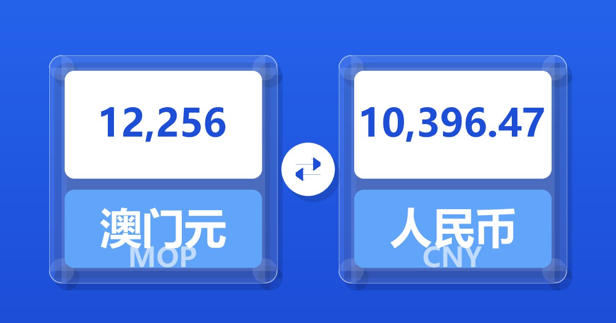 12,256澳门元兑人民币