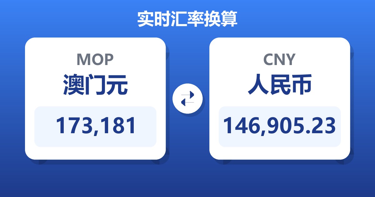 173,181澳门元兑人民币