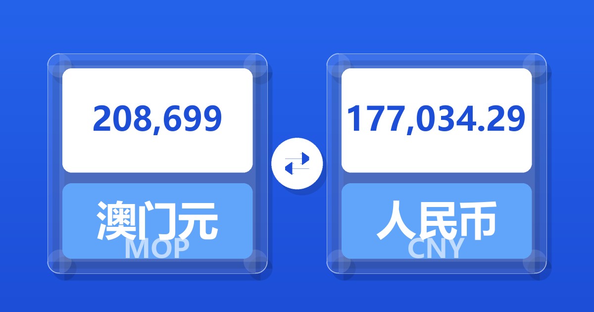 208,699澳门元兑人民币