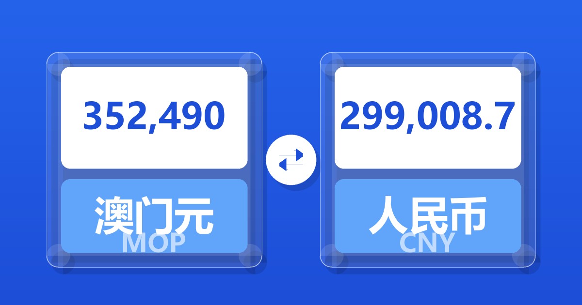 352,490澳门元兑人民币