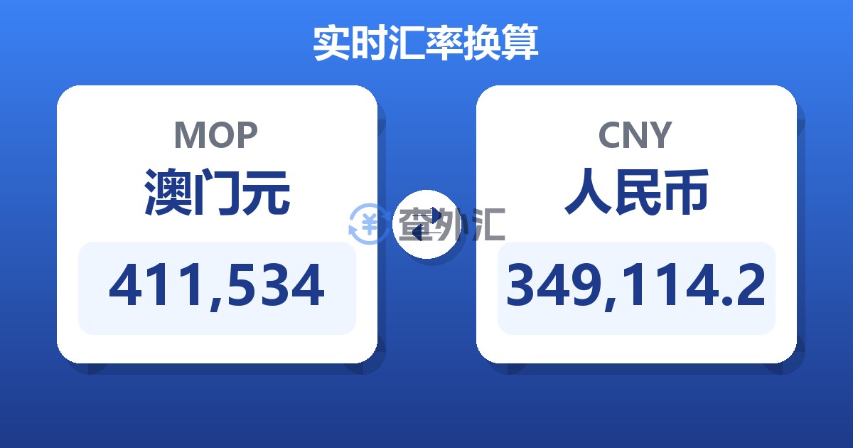 411,534澳门元兑人民币