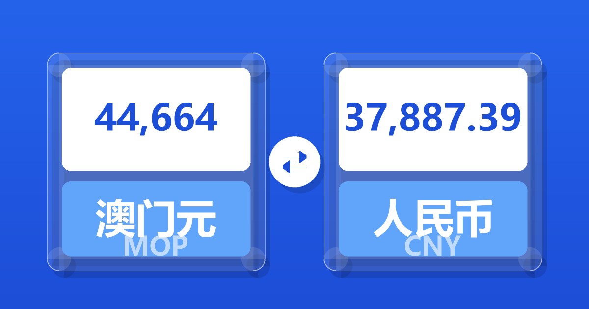 44,664澳门元兑人民币