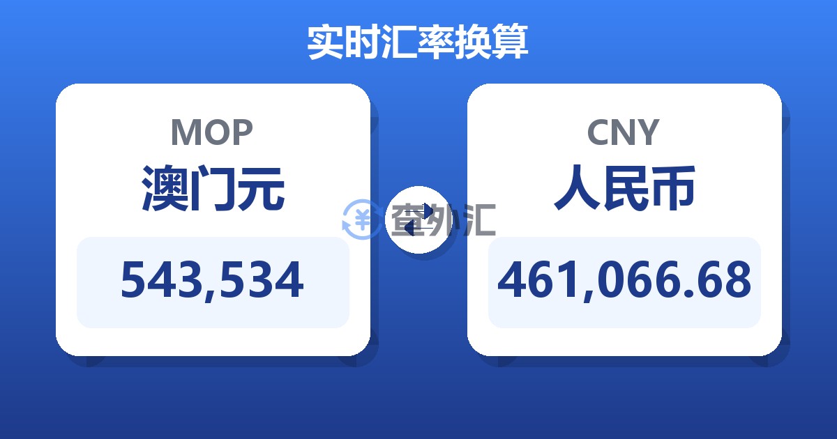543,534澳门元兑人民币