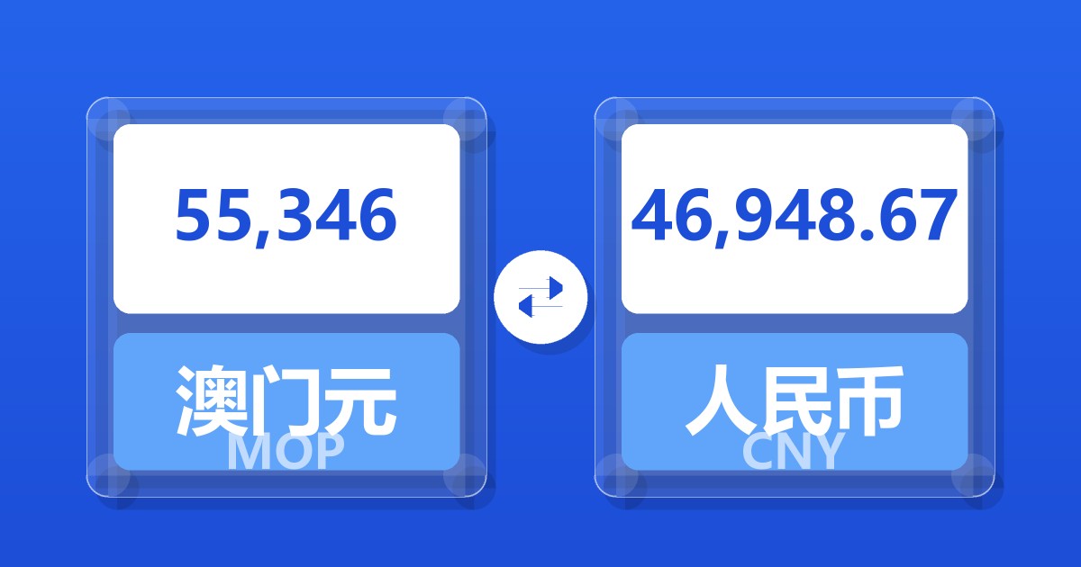 55,346澳门元兑人民币