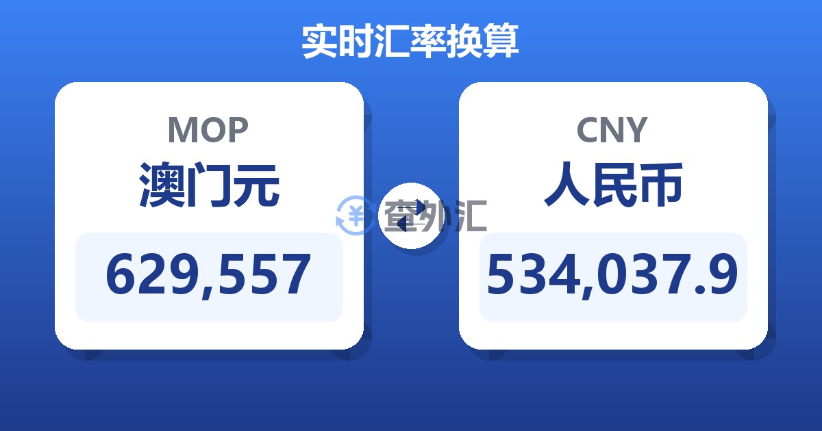 629,557澳门元兑人民币