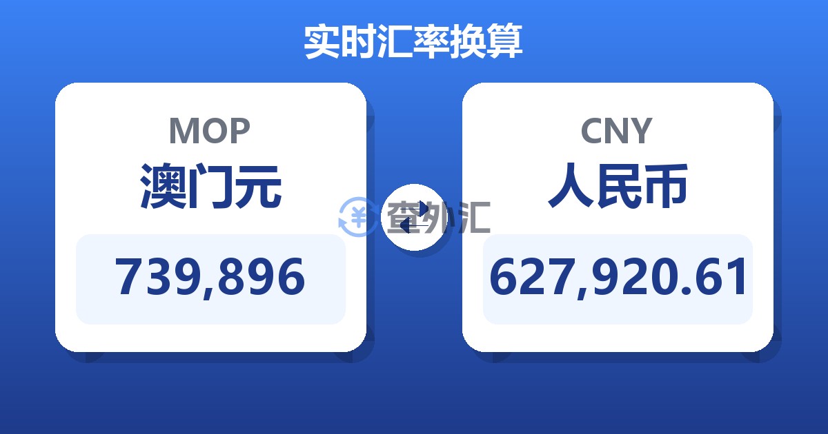 739,896澳门元兑人民币