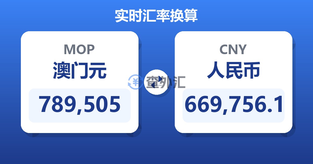789,505澳门元兑人民币