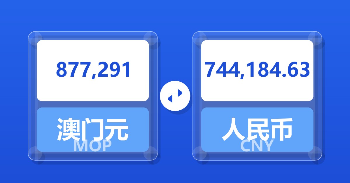 877,291澳门元兑人民币