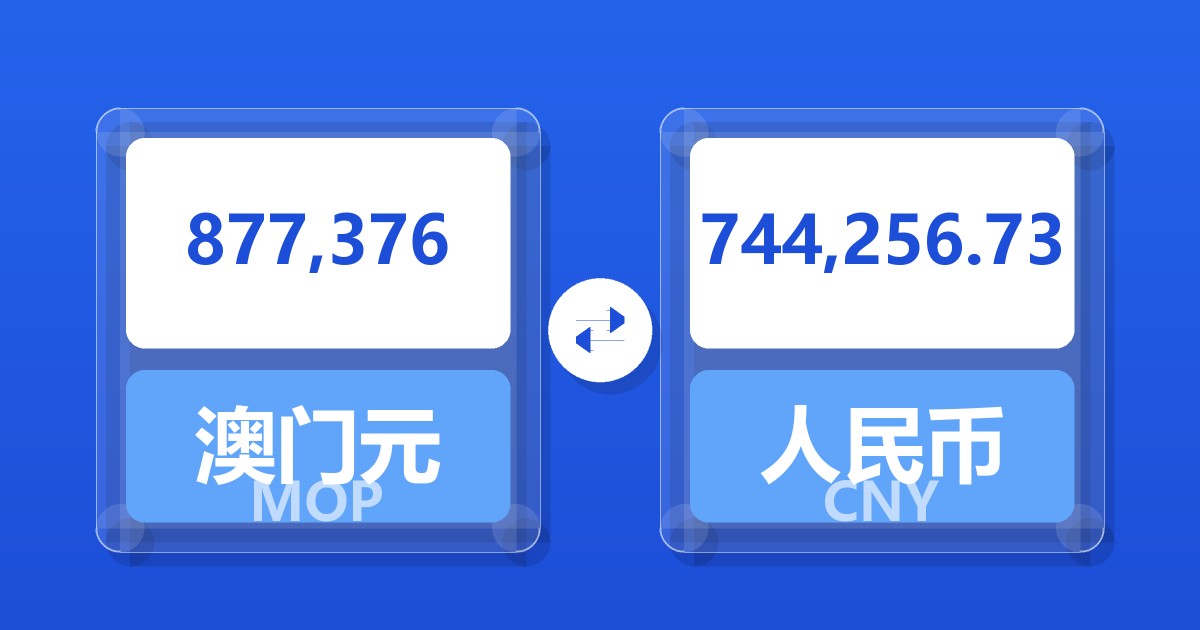 877,376澳门元兑人民币