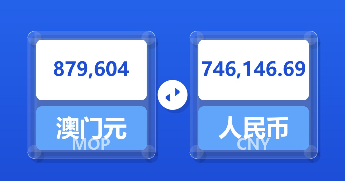 879,604澳门元兑人民币