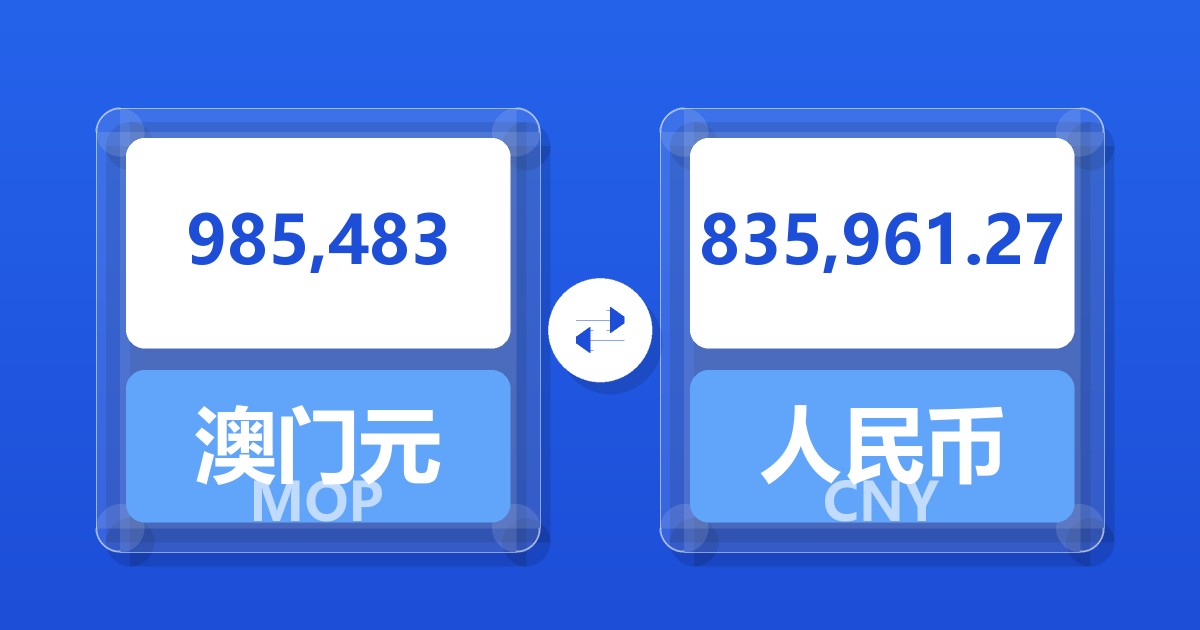 985,483澳门元兑人民币