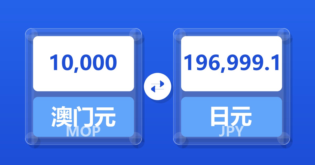 10,000澳门元兑日元