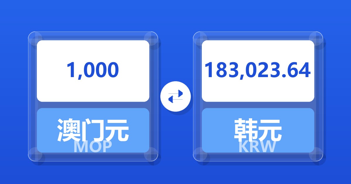 1,000澳门元兑韩元