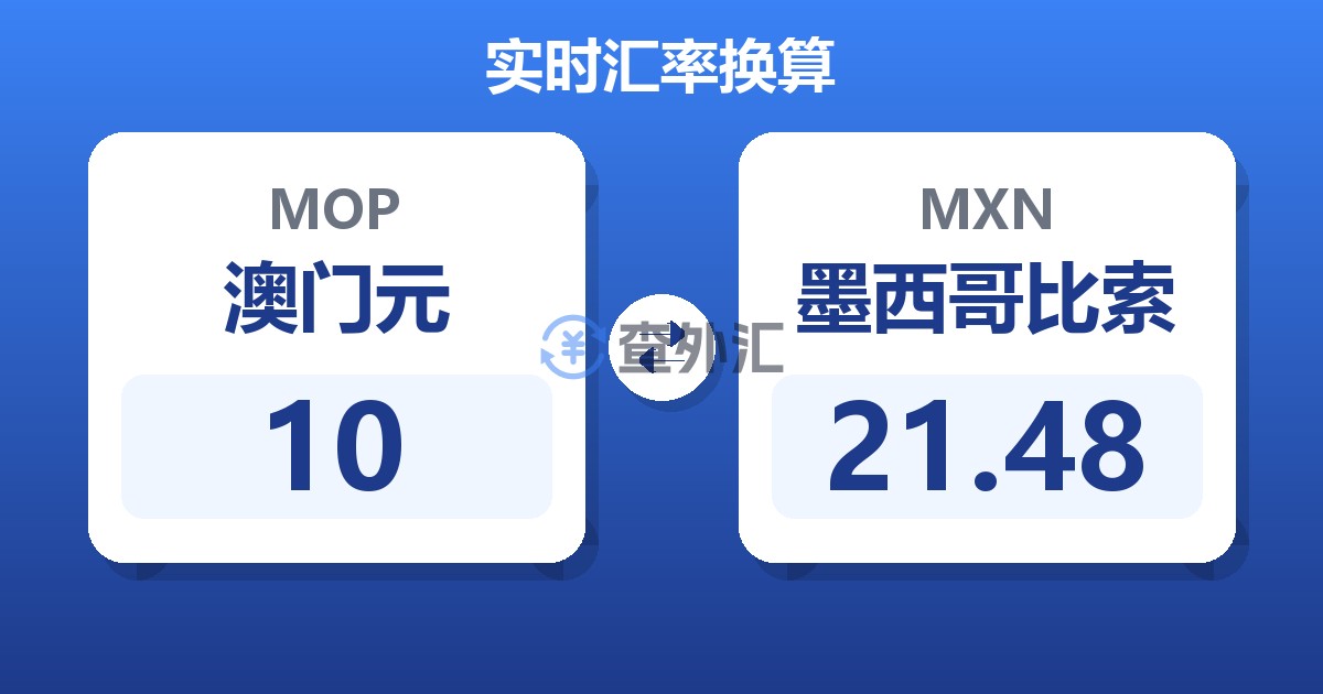 10澳门元兑墨西哥比索