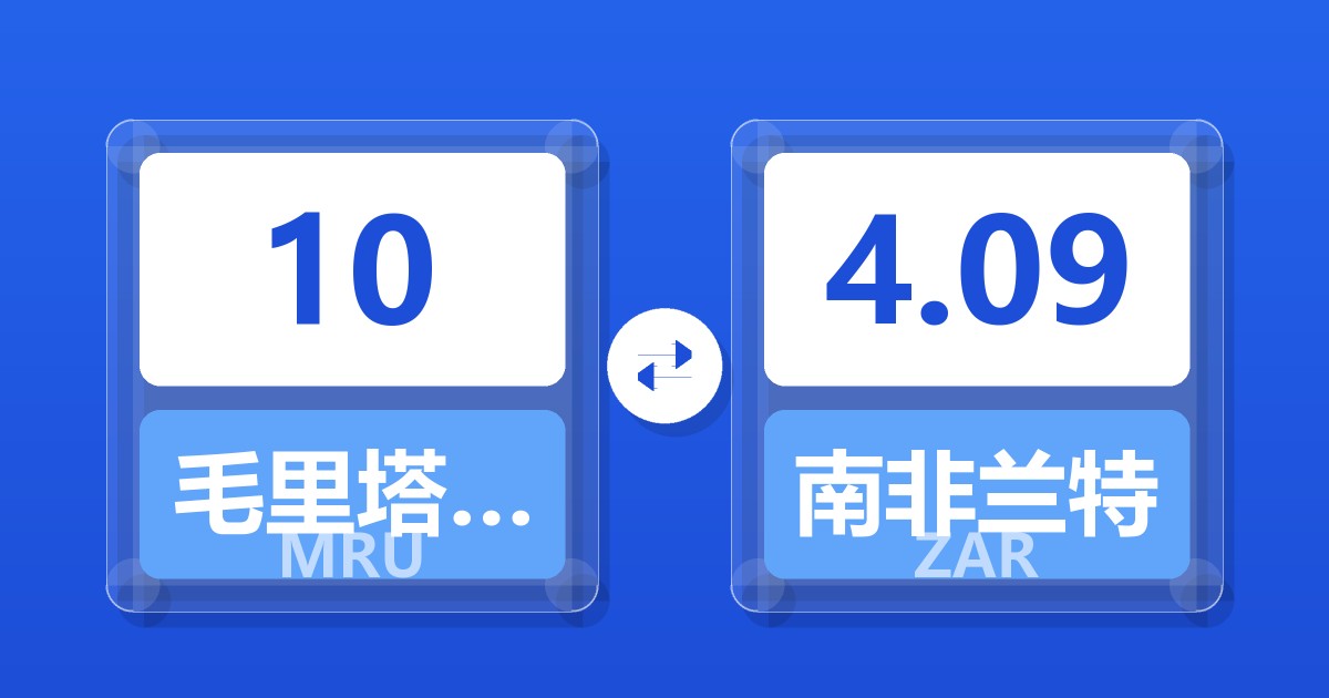 10毛里塔尼亚乌吉亚兑南非兰特