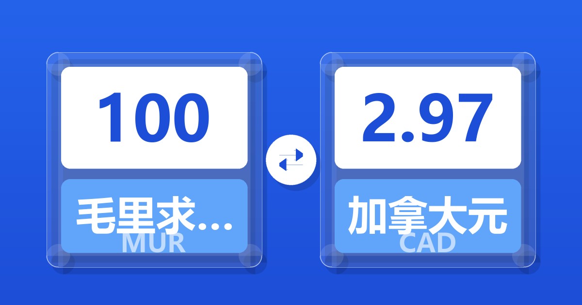 100毛里求斯卢比兑加拿大元
