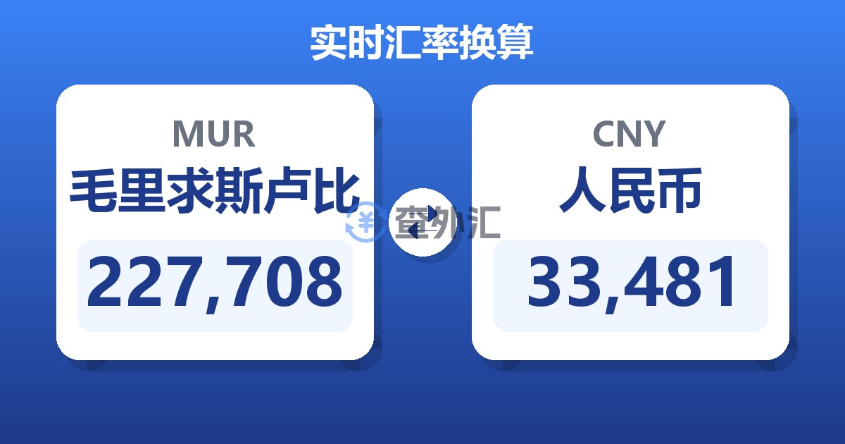 227,708毛里求斯卢比兑人民币