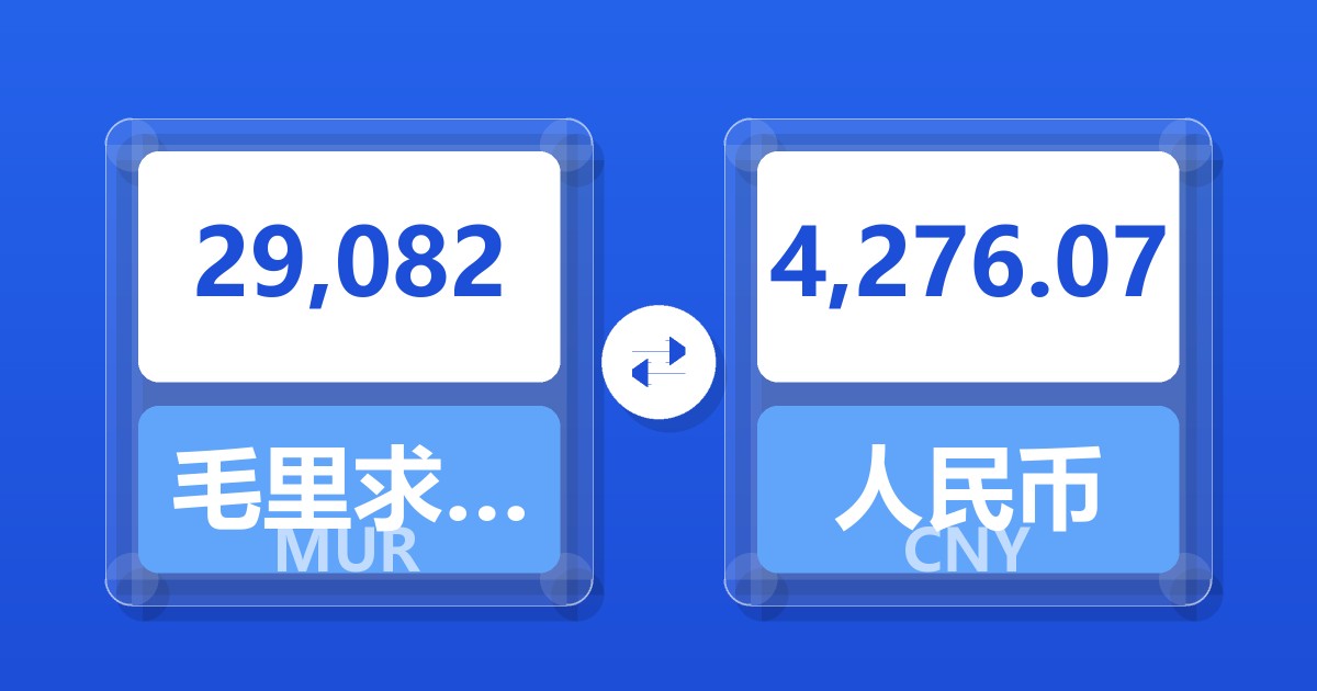 29,082毛里求斯卢比兑人民币