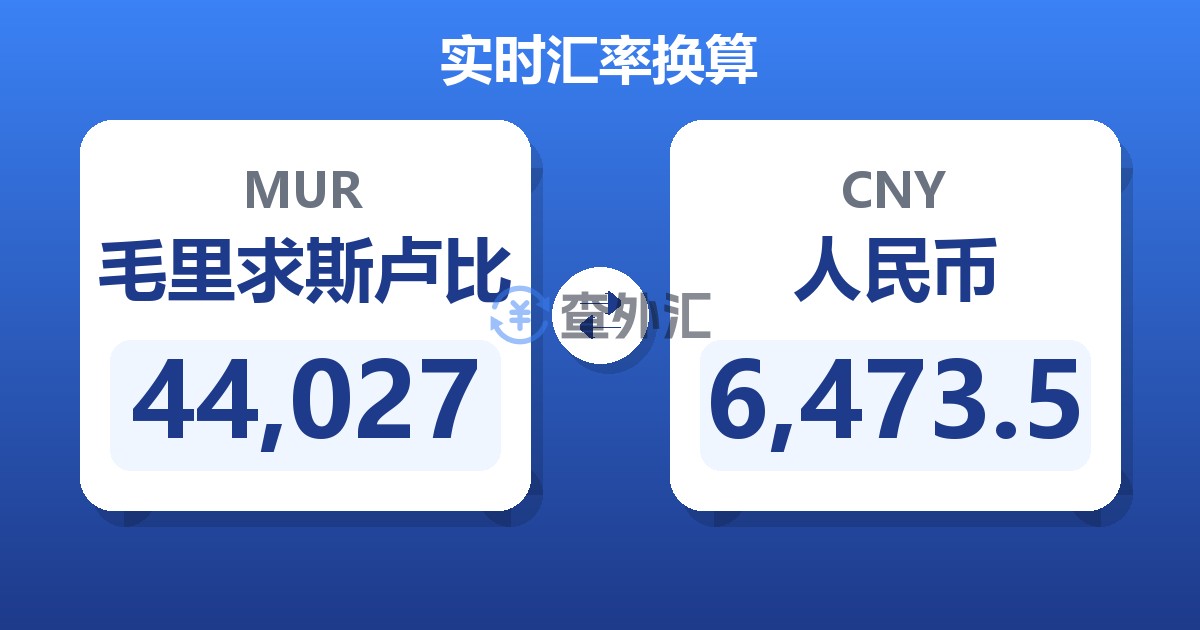 44,027毛里求斯卢比兑人民币