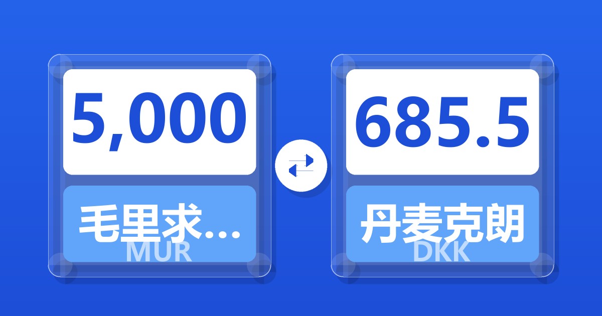 5,000毛里求斯卢比兑丹麦克朗