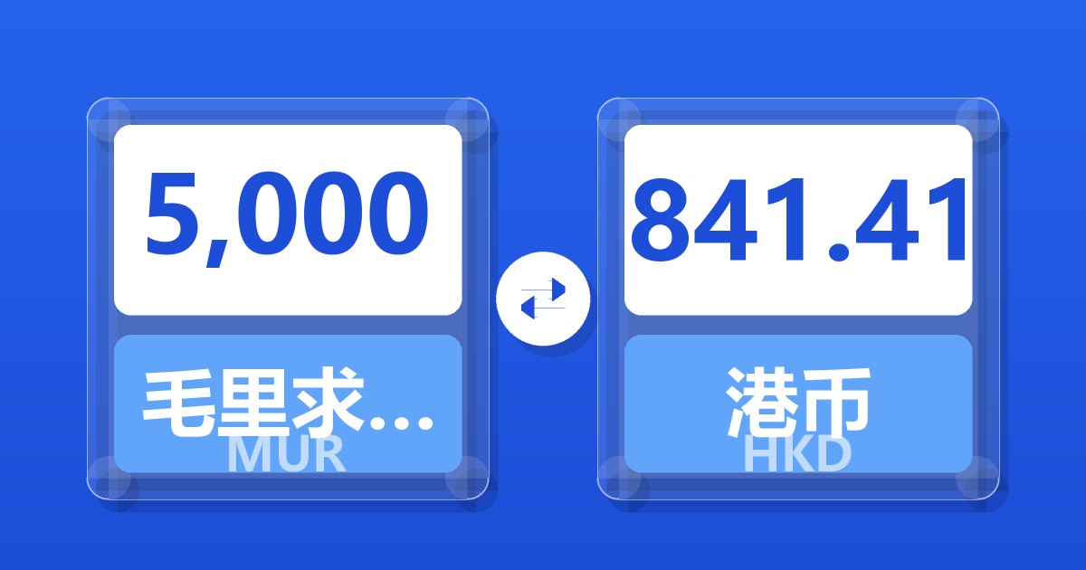5,000毛里求斯卢比兑港币