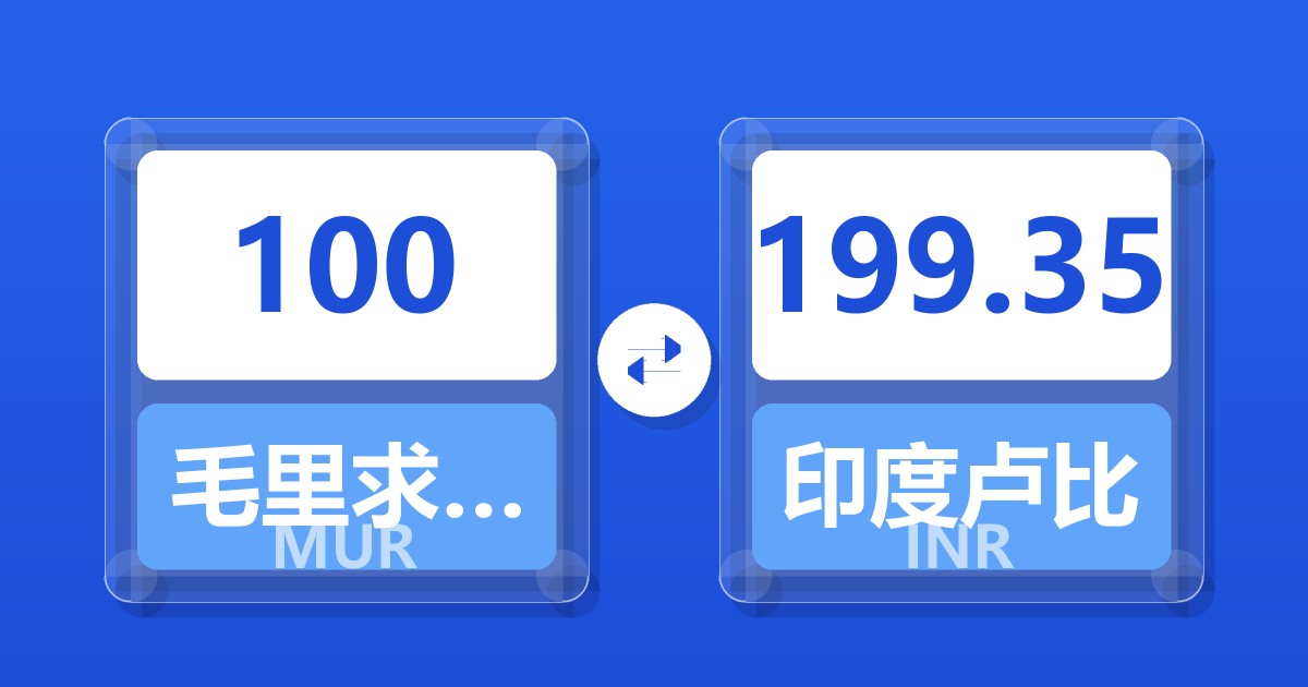 100毛里求斯卢比兑印度卢比