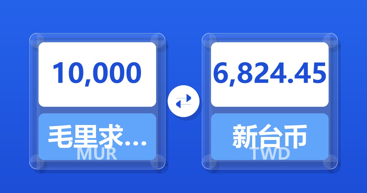 10,000毛里求斯卢比兑新台币