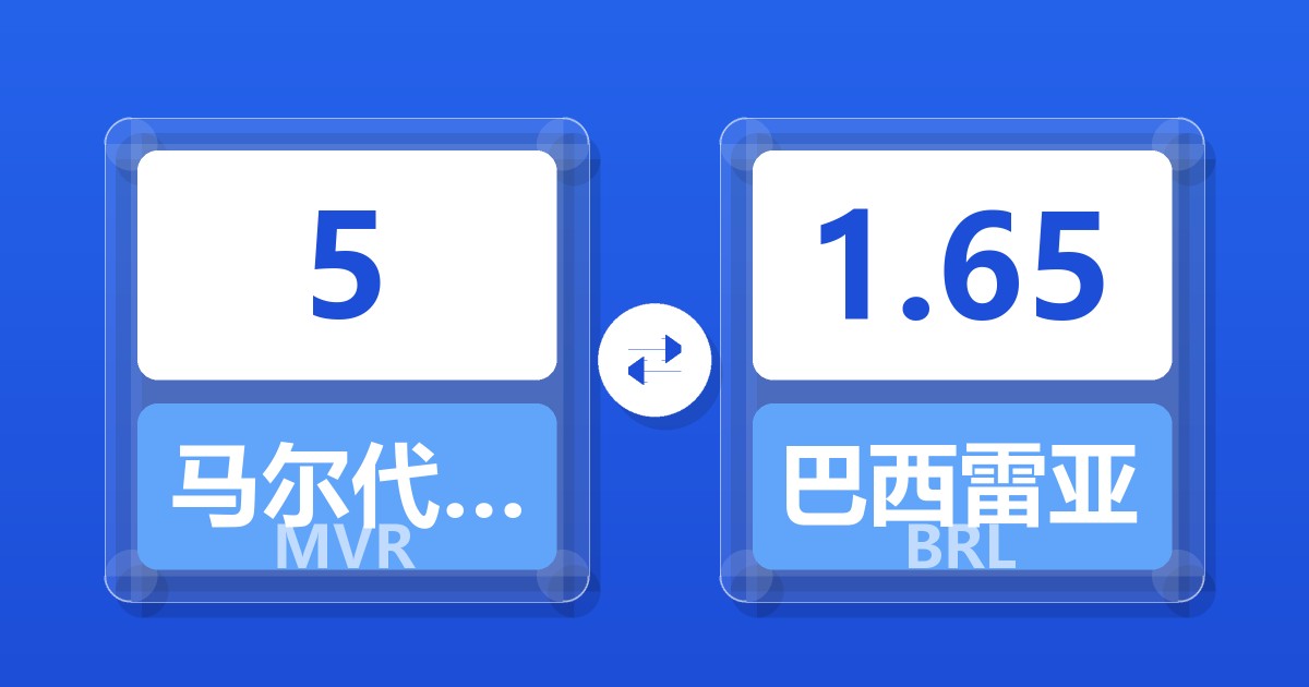 5马尔代夫拉菲亚兑巴西雷亚尔