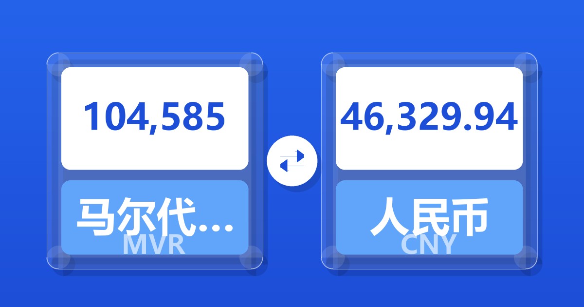 104,585马尔代夫拉菲亚兑人民币