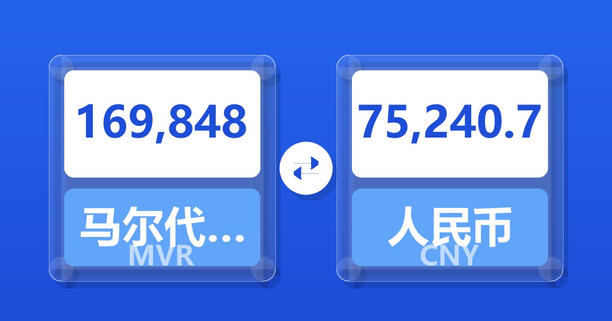 169,848马尔代夫拉菲亚兑人民币