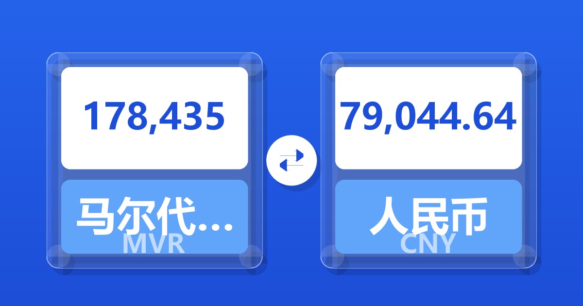 178,435马尔代夫拉菲亚兑人民币