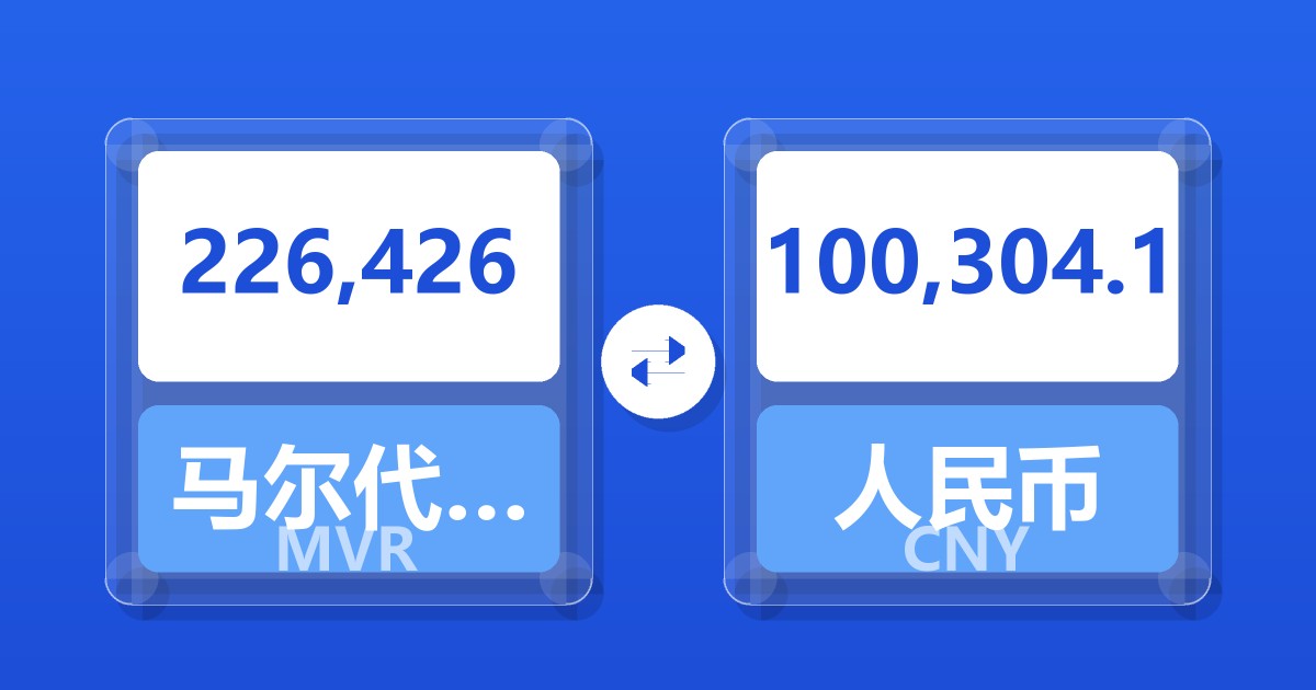 226,426马尔代夫拉菲亚兑人民币