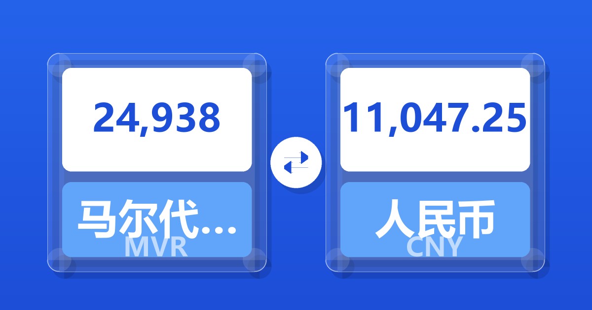 24,938马尔代夫拉菲亚兑人民币