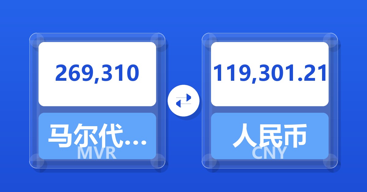 269,310马尔代夫拉菲亚兑人民币