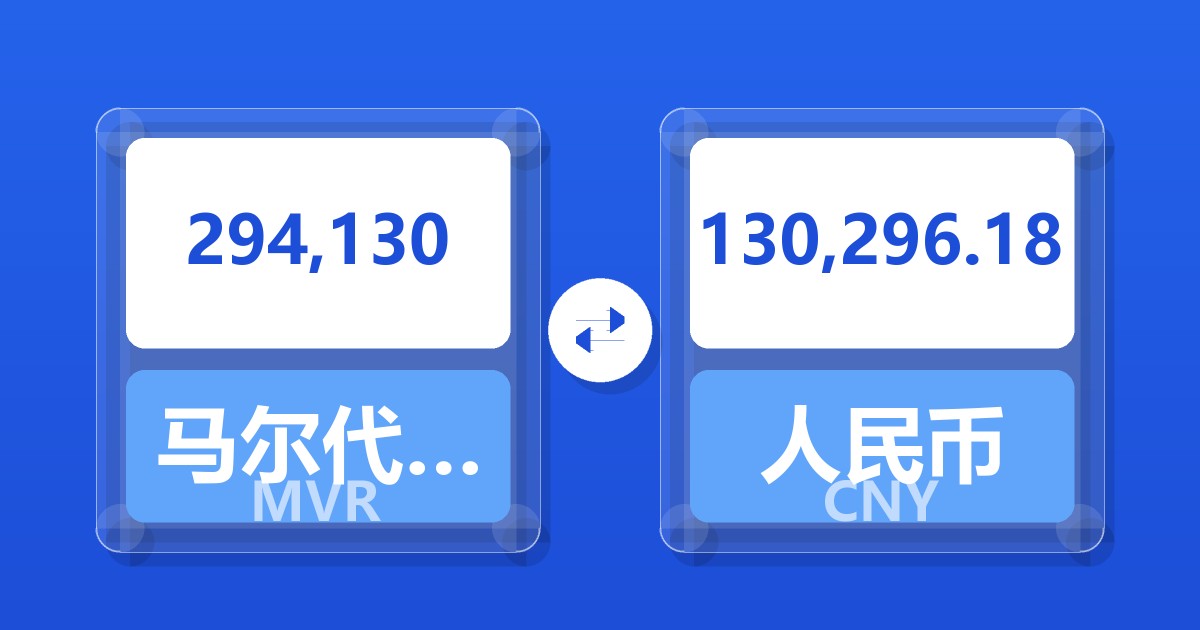 294,130马尔代夫拉菲亚兑人民币